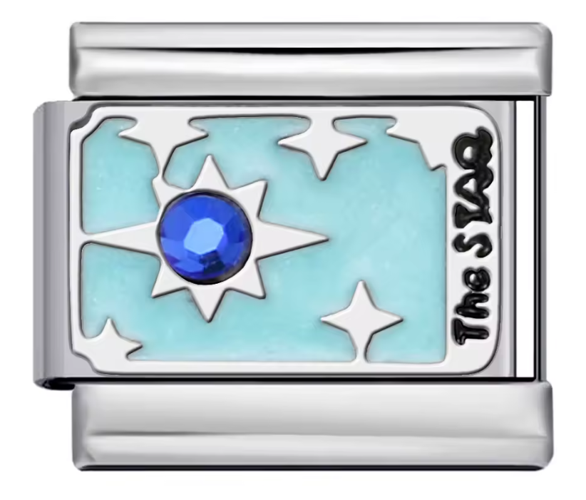 Carta Azul con Estrellas y Piedra Azul oscuro