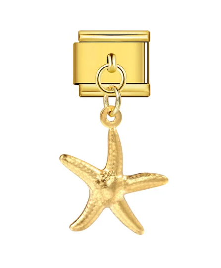 Estrella de Mar Dorada Colgante