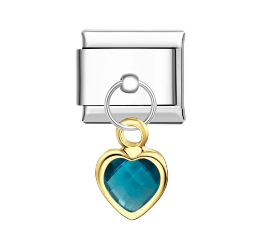Corazon azul oscuro brillo