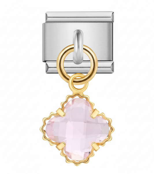 Abalorio Rosa Claro Colgante