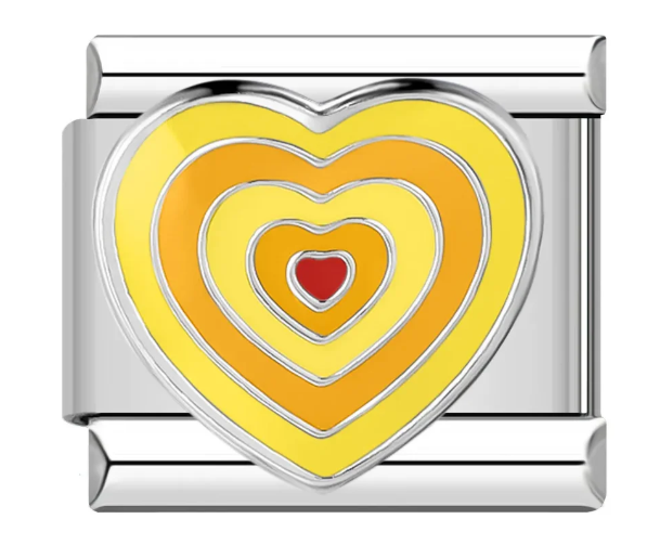 Corazon amarillo-naranja