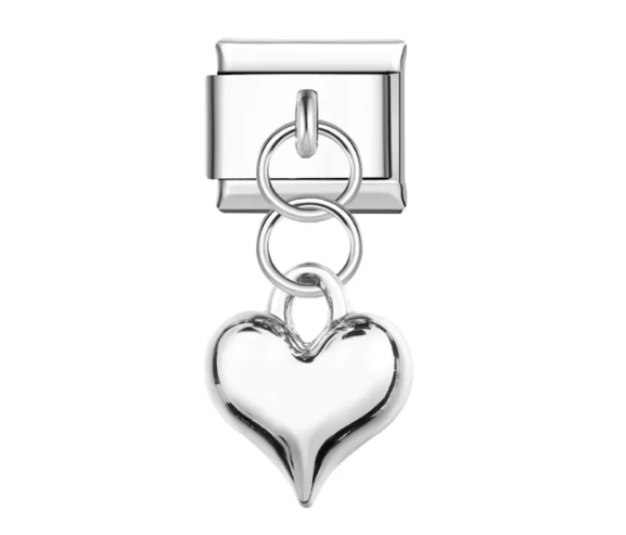 Corazón Plateado Colgante