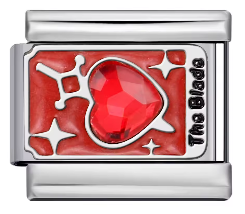 Carta Roja con Piedra en forma de Corazón