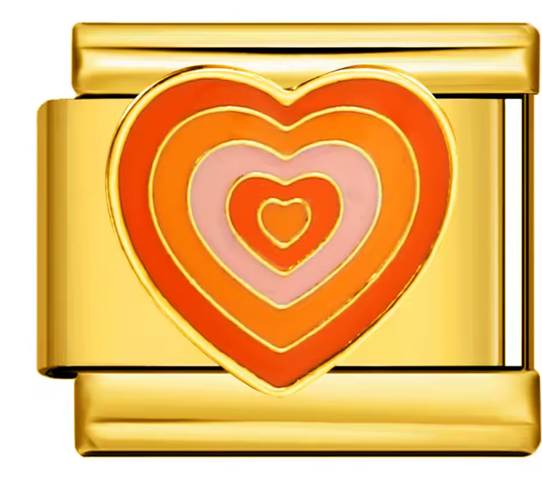 Corazón Naranja Dorado