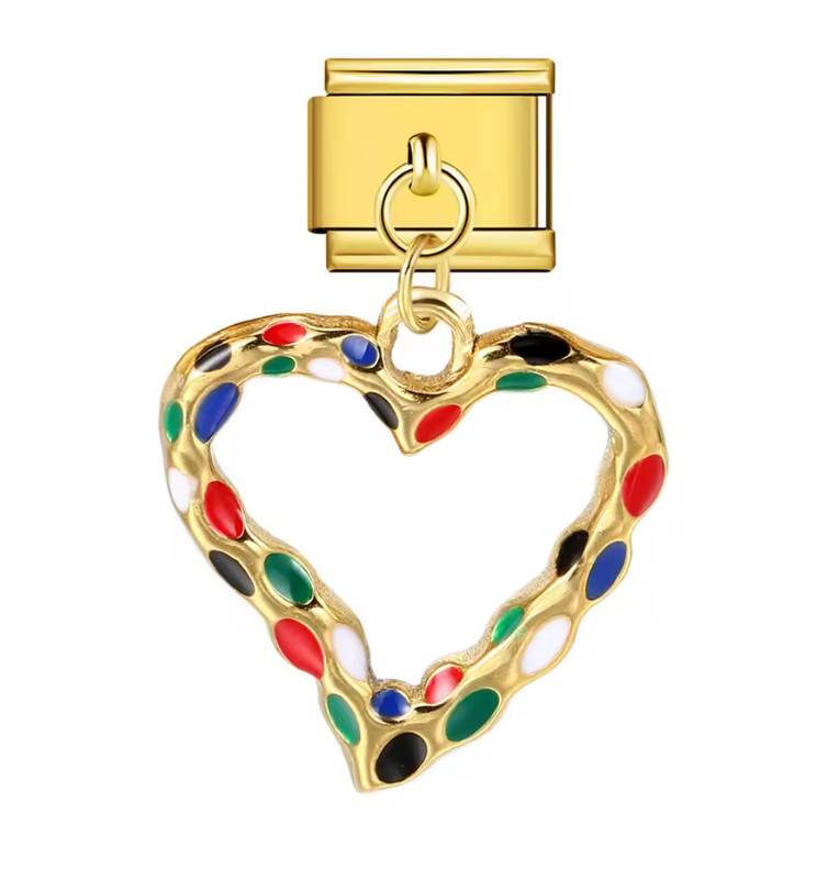 Corazón Primarios Colgante Dorado