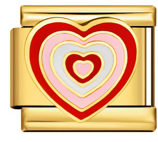 Corazón Rosaro Dorado