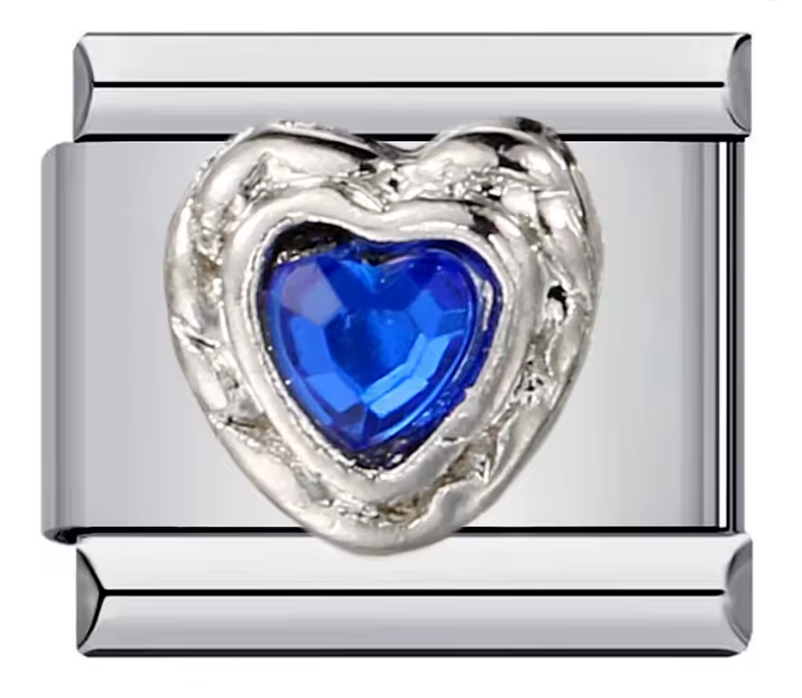 Corazón brillo Azul