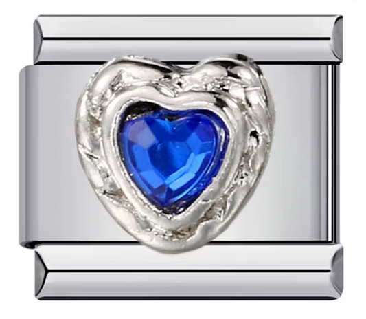 Corazón brillo Azul