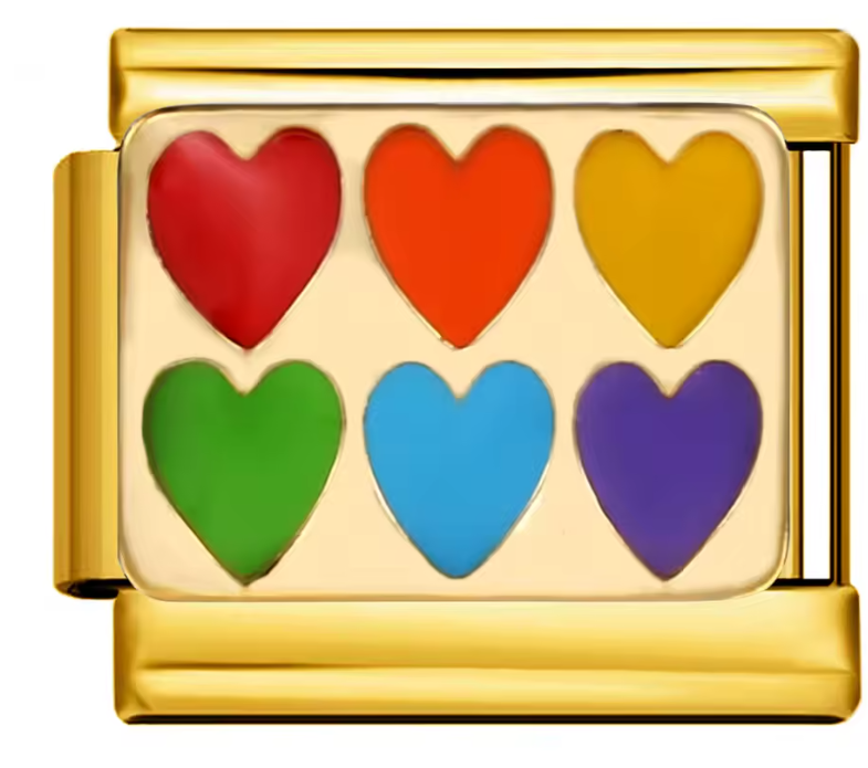 Corazón Multicolor Dorado