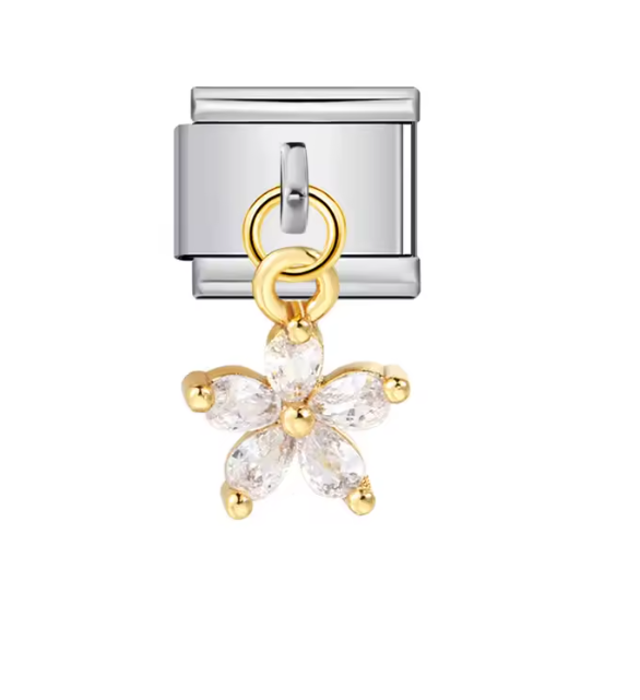 Flor de Piedra Blanca Colgante