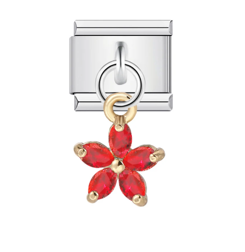 Flor de Piedra Roja Colgante
