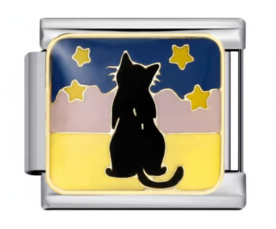 Gato y Estrellas