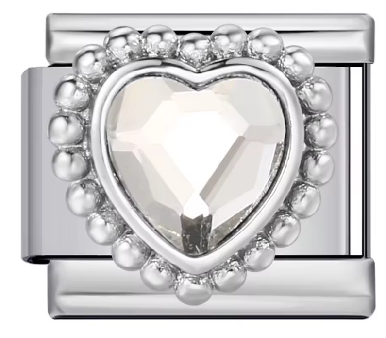 Gema en forma de Corazón con borde Redondo