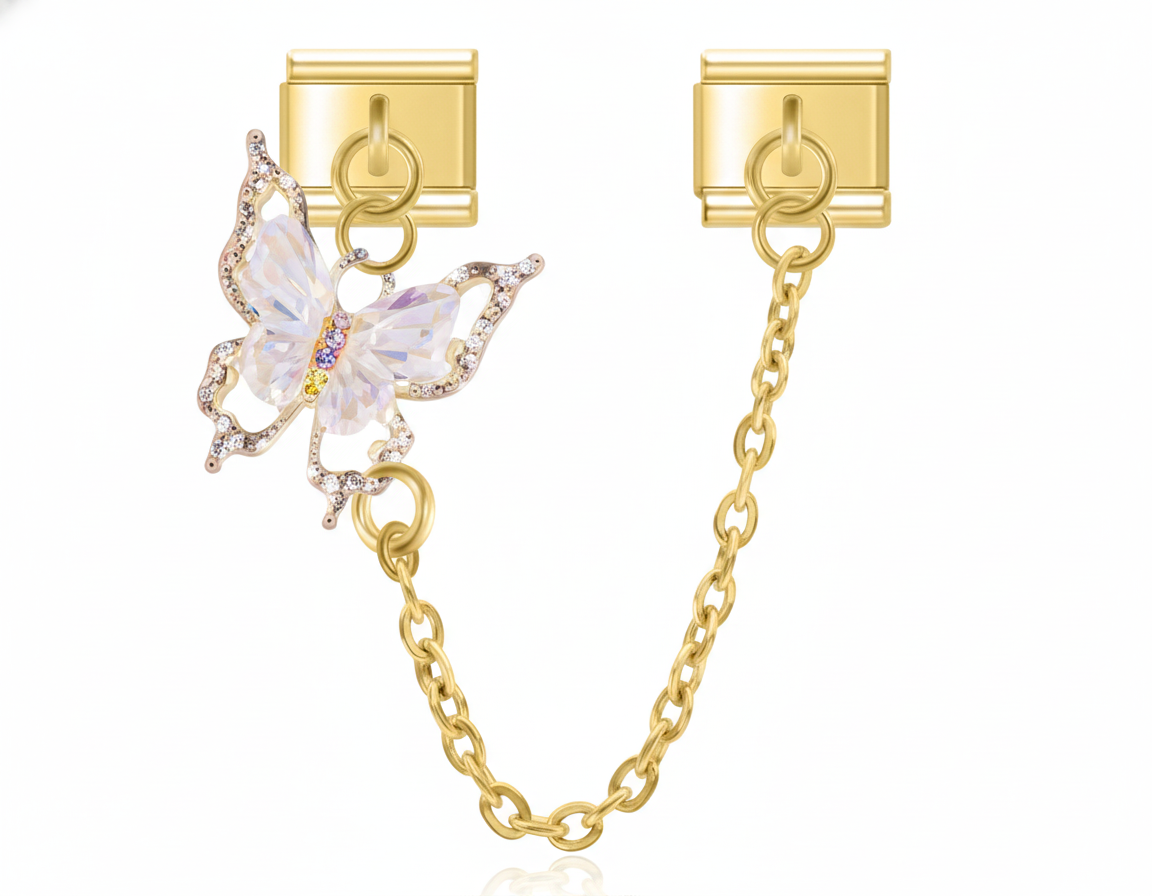 Enlace Mariposa Irascente Blanca