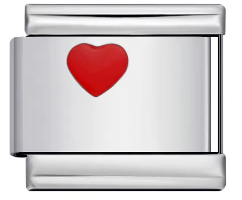 Minicorazón Rojo Plata