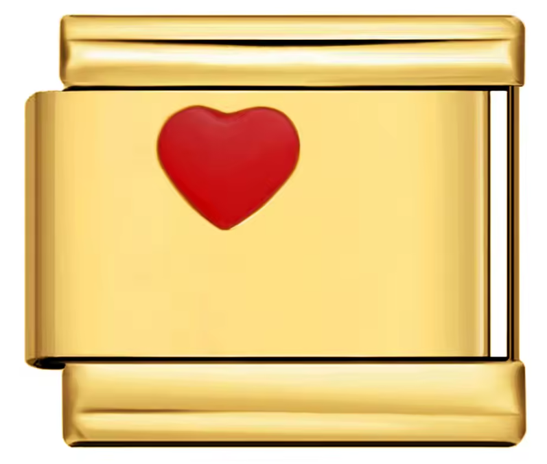 Minicorazón Rojo Oro