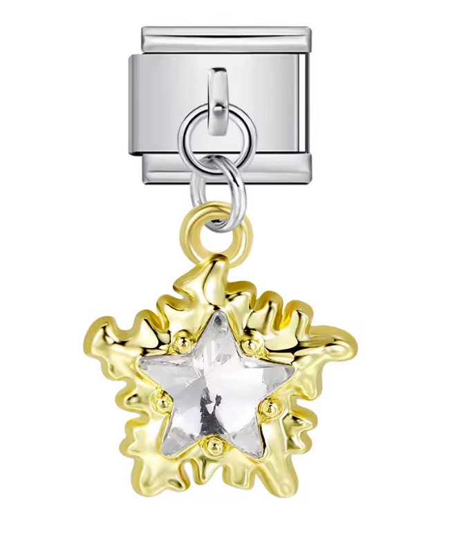 Piedra en forma de Estrella con borde Dorado