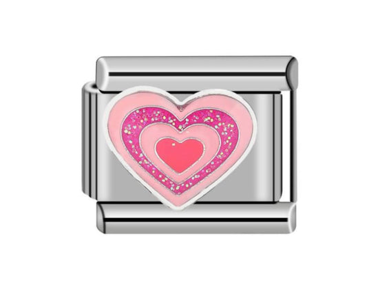 Corazón Rosa brillos