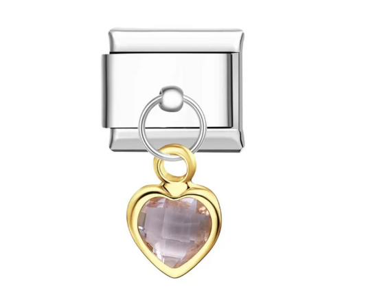 Corazon rosa brillo